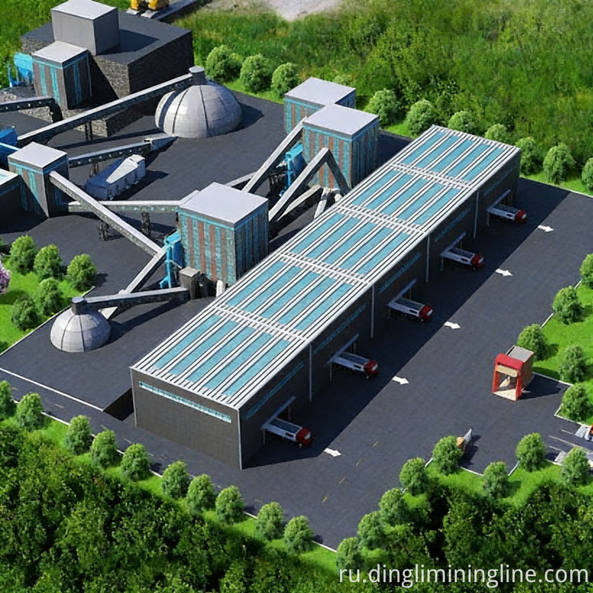 Dust-Free Operation Stone Line